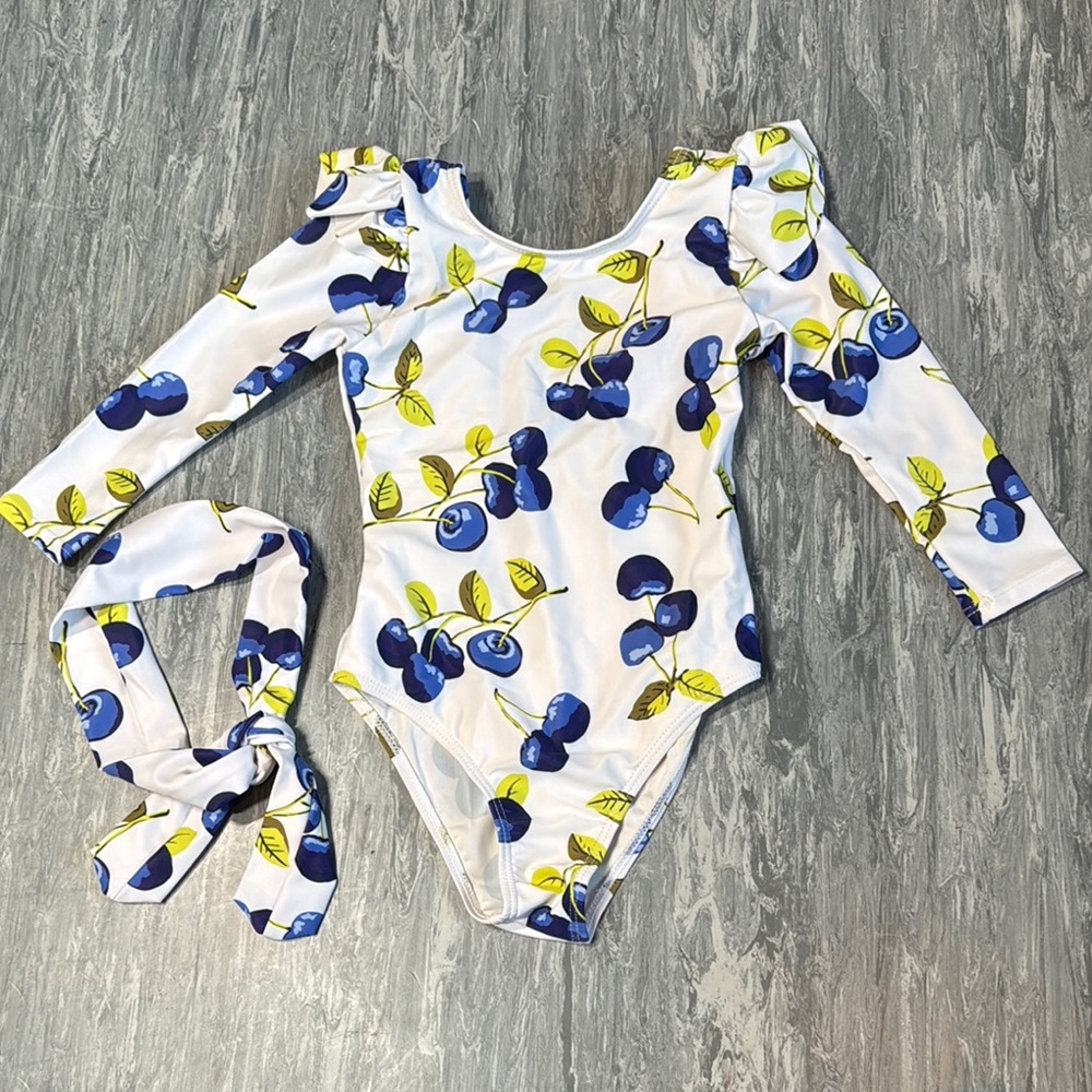 💜3/$15 Mia Belle Girls Swimsuit and Headband